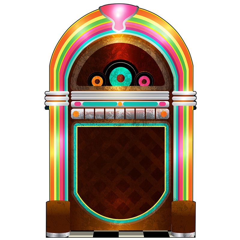 JUKEBOX Lifesize CARDBOARD CUTOUT Standup Standee Poster 50s Fifties Party Prop
