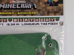 Mojang Minecraft Happy Birthday Banner Party Decorations Card Board