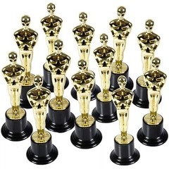 Rhode Island Novelty 6 inch Plastic Gold Movie Award Statue, One Per Order