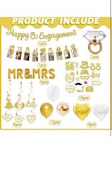 Engagement Party Decorations – Gold Engagement Congratulations Decor, HAPPY ENGA
