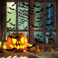 Realistic 3D PVC Bat Wall Decals – Perfect for Spooky Halloween Decor