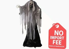5 Ft. 5″ Animated Standing Wrinkled Reaper with Hair Halloween Decoration – ATC