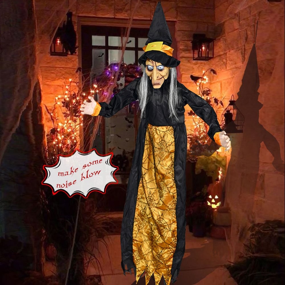Halloween Decoration Witch Voice Control Props Ghost Haunted House Bar Toy JQ
