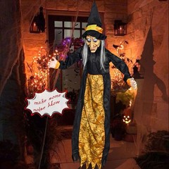 Halloween Decoration Witch Voice Control Props Ghost Haunted House Bar Toy JQ