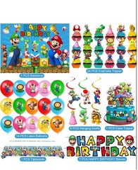Super Mario Birthday Party Supplies Decorations Kit