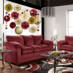 Maroon and Gold Graduation Decorations 2026 Burgundy Party Decorations Pom Po…