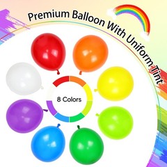 164Pcs Rainbow Balloon Arch Kit with Red Purple Yellow Blue Orange White Lime