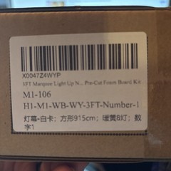 3FT White Marquee Light Up Number 1 For Parties, Celebrations