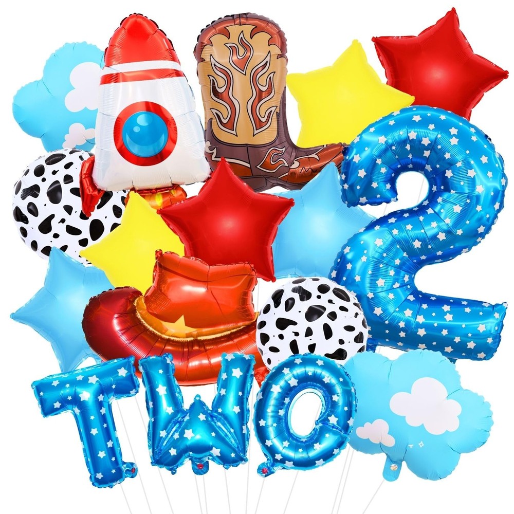 Toy Themed Story Birthday Decoration Balloon Set,Cartoon Style Birthday Rocke…