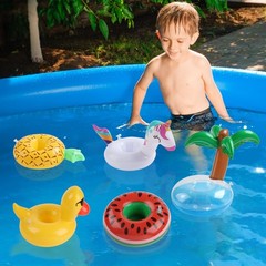 Pool Drink Floaties, Flamingo Tree Inflatable Drink Holders Floating Cup Hold…