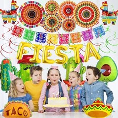 Mexican Party Decorations Fiesta Ballons – 23 Pcs Balloons Multicoloured Papar