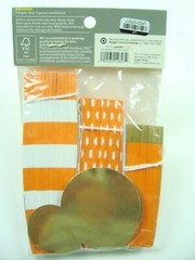 Spritz Reusable Paper Fans 3 count Orange