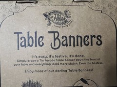 Table Runner Banner “Buffet Table” 32″ x 74″ By Tin Parade
