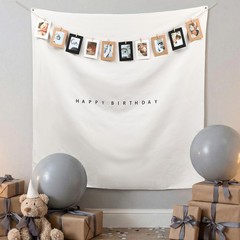 40×40 Inch Happy Birthday Backdrop Tapestry Minimalist Happy Birthday Banner …