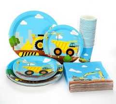 Ultimate 97-Piece Construction Birthday Party Set – Serves 24 Kids’ Guests