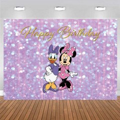 Minnie Mouse Daisy Duck Birthday Backdrop Girl Party Decoration Photo Background