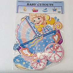 Vintage 1994 Baby Cutouts 4 Piece Set Double Sided Magic Creations New