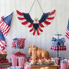 American Eagle Wreath for Front Door