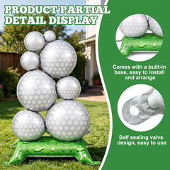 Golf Balloons, 2 Pack 3.5ft Self Standing Golf Party Decorations | Freestanding