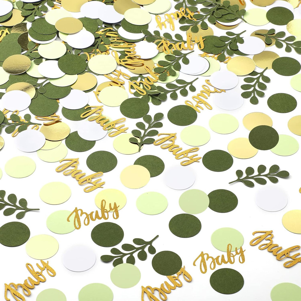 400 Pcs Baby Shower Confetti Decorations Table Confetti Dots Gender Reveal Weddi