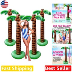 6FT Inflatable Palm Tree 4 Pack – Summer Luau Pool Party Blow Up
