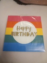 10 Packs of Talking Tables Rainbow Happy Birthday Paper Napkins