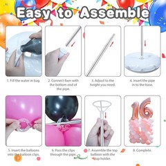 Ambernas Balloon Stand Balloon Arch Stand 7 Feet Balloon Arch Kit Of 2