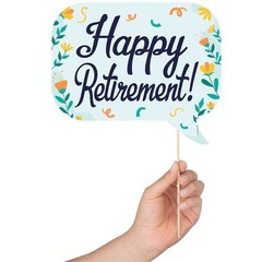 Retirement Photo Booth Props – 41-pc Photobooth Kit with 8 x 10-Inch Sign, 60…