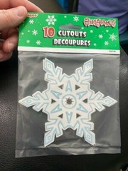 10 Mini Snowflake Cutouts 5″ Party Decoration New!!!