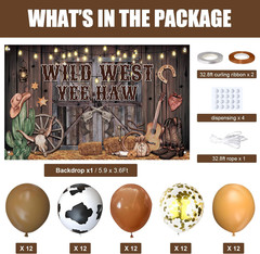 Western Party Decorations & Cowboy Party Supplies – Wild West Yee Haw Banner 5.9