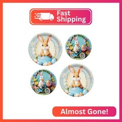 MDDRUIQI Easter Decorations – 40 Pack Easter Plates | Easter Decor – Easter Deco