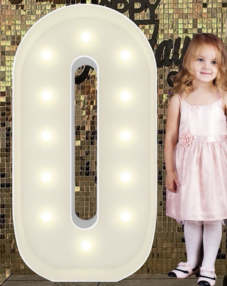 White Light Up Marquee Numbers Birthday Party Decor, Letters & Numbers Theme