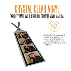 | 2.5×7 Clear Bookmark Sleeves (50 Count) | Plastic Bookmark Sleeves for Phot…