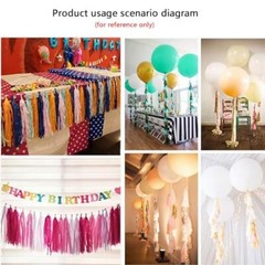 Blue Red and White Tissue Paper Tassels Party Tassel Garland Blue Red White
