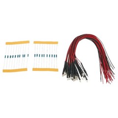 20*LED Light Strip Warm Light With Cable 20*Resistor AC Or DC Compatible