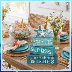 Charming 4-Piece Starfish Table Centerpiece for Nautical Home Decor