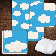 Linen Blue Sky White Cloud Table Runner Boy Girl Baby Shower Happy 13″ x 108″