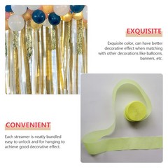 12Pcs Crepe Paper Streamers Assorted Color Birthday Party Decorations Reusable