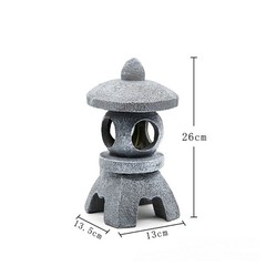 Resin Solar Pagoda Lantern LED Pathway Light for Garden Patio Lawn Outdoor Use