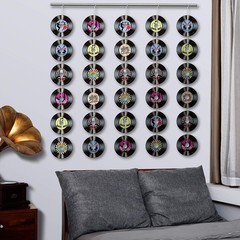 35 Colorful Cardboard Record Cutouts for Retro Music Parties and Events