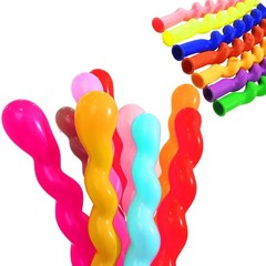 Spiral Balloon Mixed Color 100 pcs, 40 Inches Latex Twisted Long Balloon for …