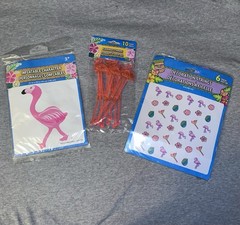 BNIP, Set of 3 Flamingo Themed Party Decorations.