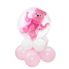 4D Transparent Baby Shower Boy Girl Bear Bubble Ball Kids 1st Birthday Party