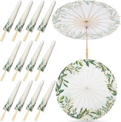 Paper Parasol Bulk for Weddings Sun Shade 23.6 Green Vintage Decorative