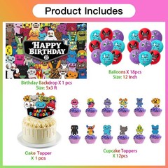 Fuggler Party Supplies Set Balloons Cake Toppers Banner Birthday Decor Gift