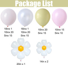 Daisy Flower Balloon Arch Kit – 139PCS Wildflower Decorations for Events