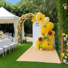 Sunflower Balloon Garland Arch Kit 140PCS – Lemon Yellow, Maca Yellow, Metall…