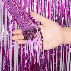 2M-3M FOIL FRINGE TINSEL BACKDROP CURTAIN DOOR WEDDING BIRTHDAY PARTY DECORATION