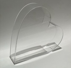 Acrylic Fillable Heart – UNFILLED – 25cm