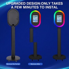 Photo Booth Stand RGB Ring Light Selfie Station for 10.2″-13″ iPad Wedding Party